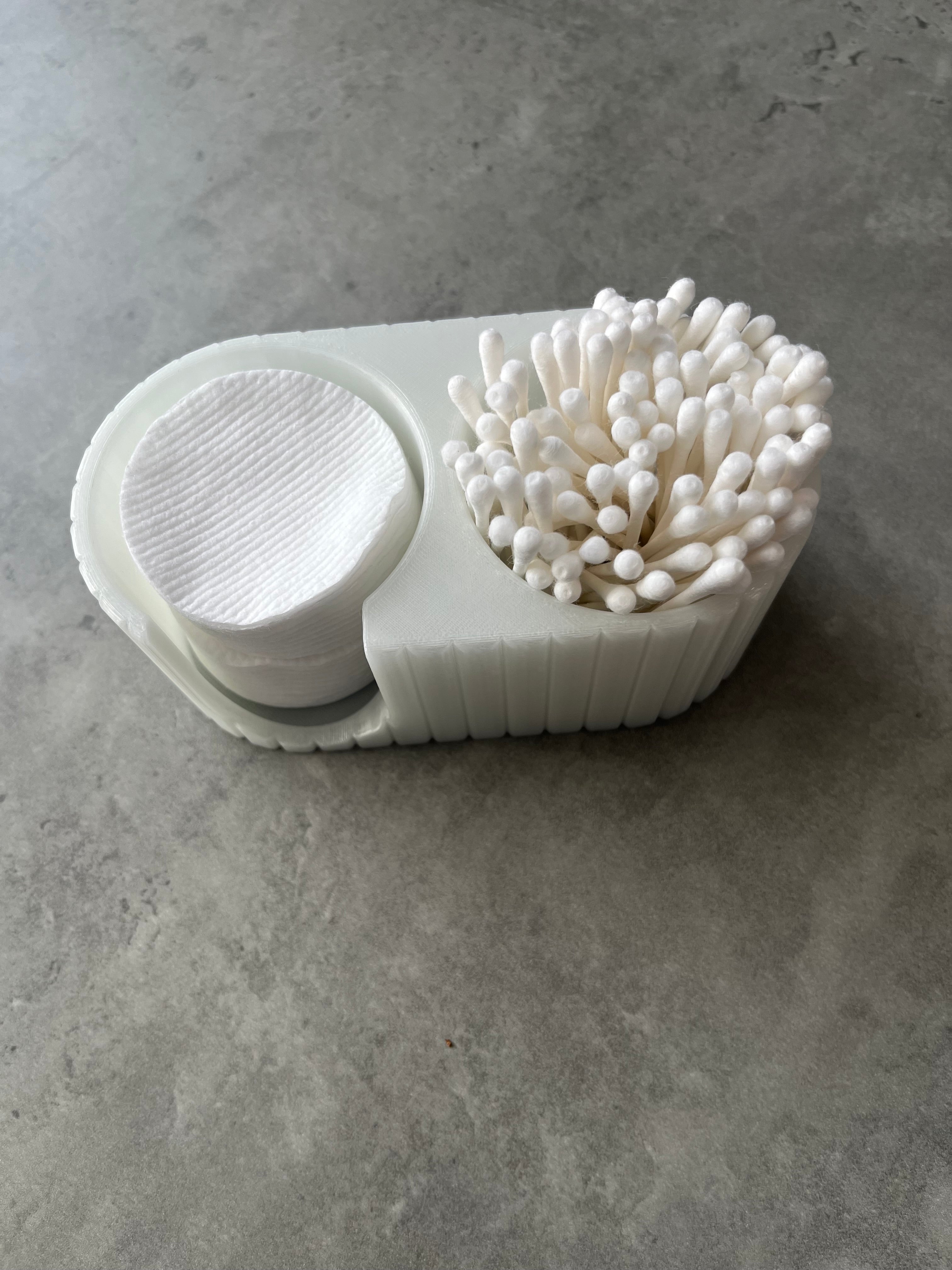 Wattenschijf en wattenstaafjes houder