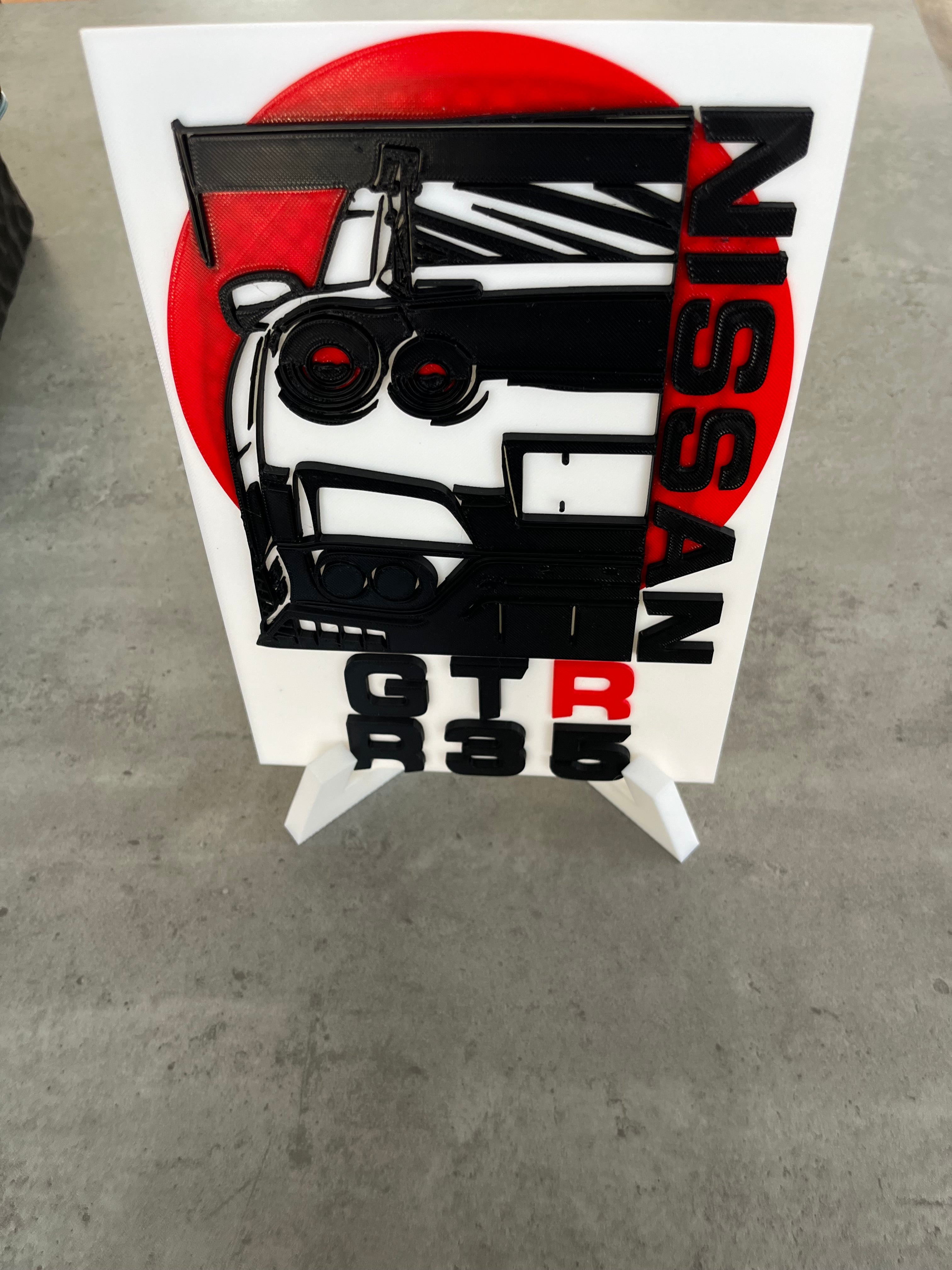 Nissan r35 3d schilderij