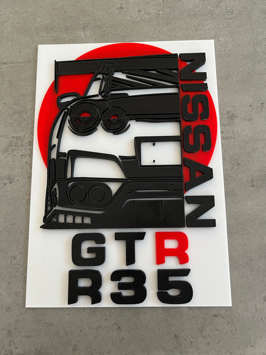 Nissan r35 3d schilderij
