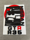 Nissan r35 3d schilderij